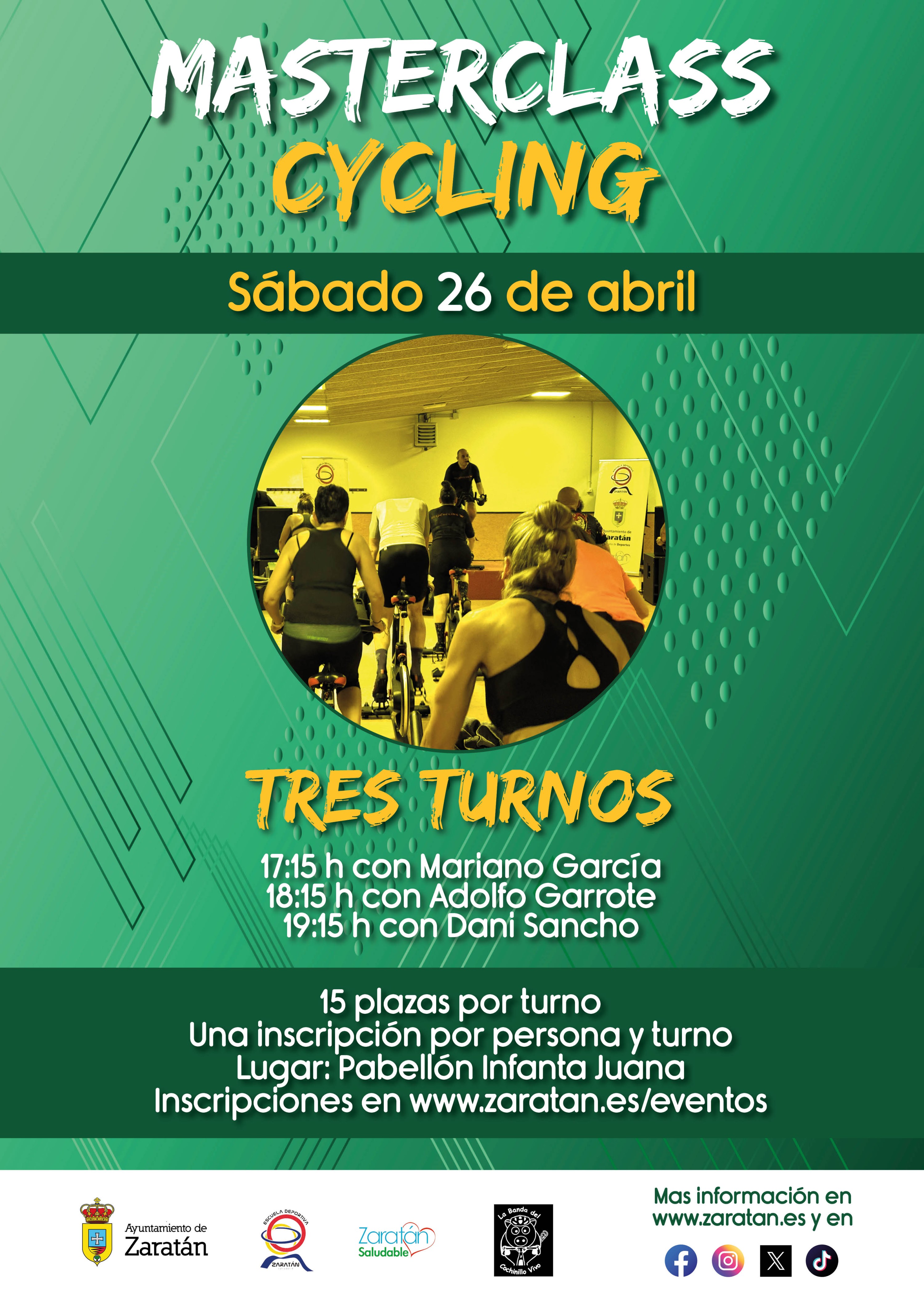 Masterclass cycling sábado 26 de abril (Turno 18:15 horas)