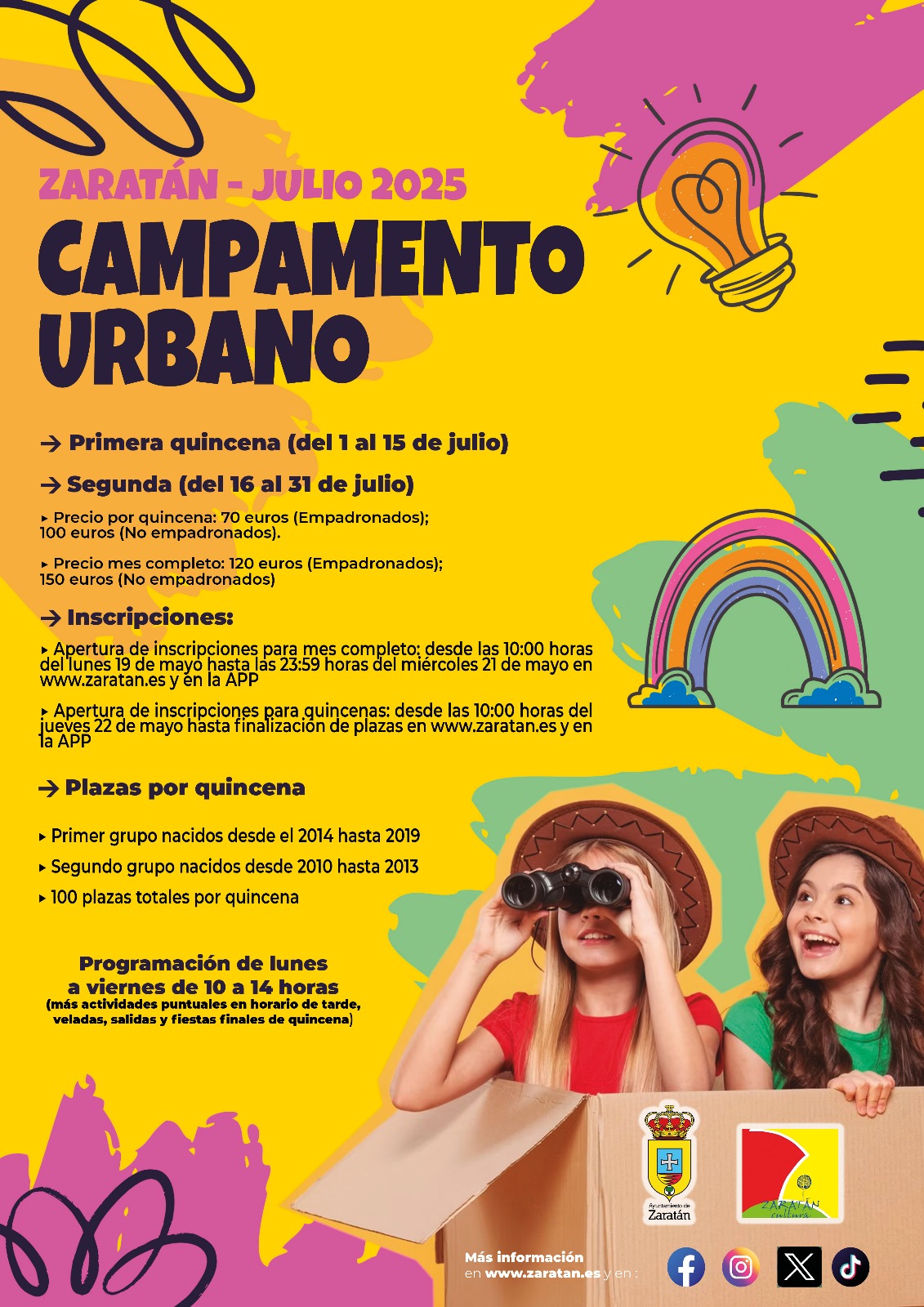 Campamento Urbano de Zaratán - Julio 2025 (Primera Quincena, del 1 al 15 de julio)