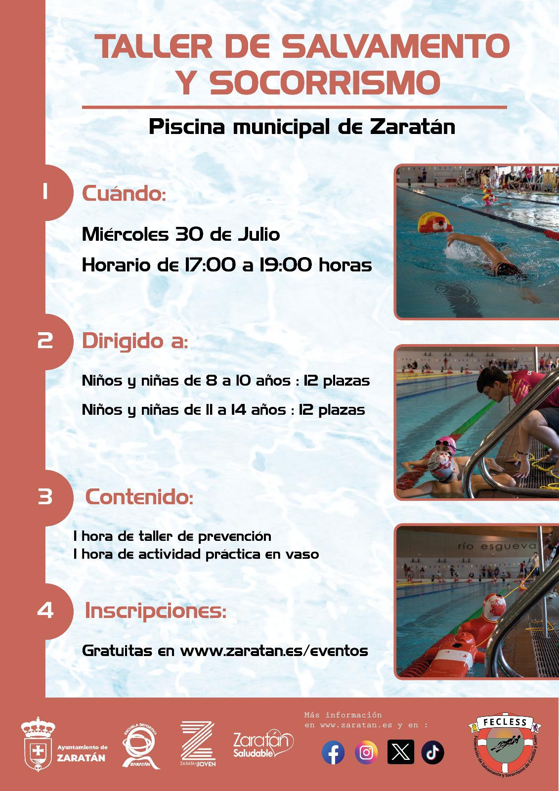 Taller de Salvamento y Socorrismo (Niños y niñas de 8 a 10 años)