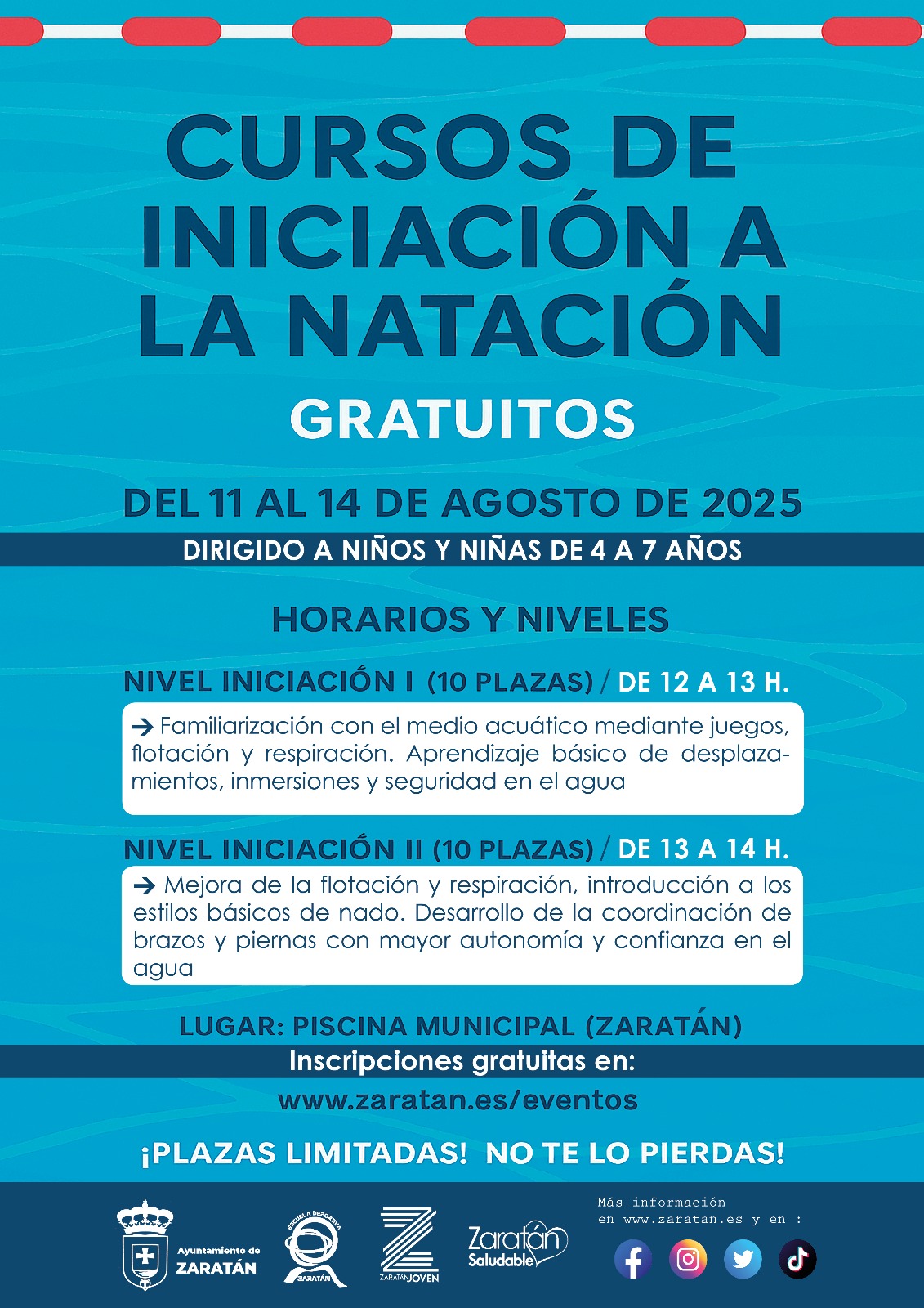 Cursos de Iniciación a la Natación 2025 (Nivel Iniciación I)