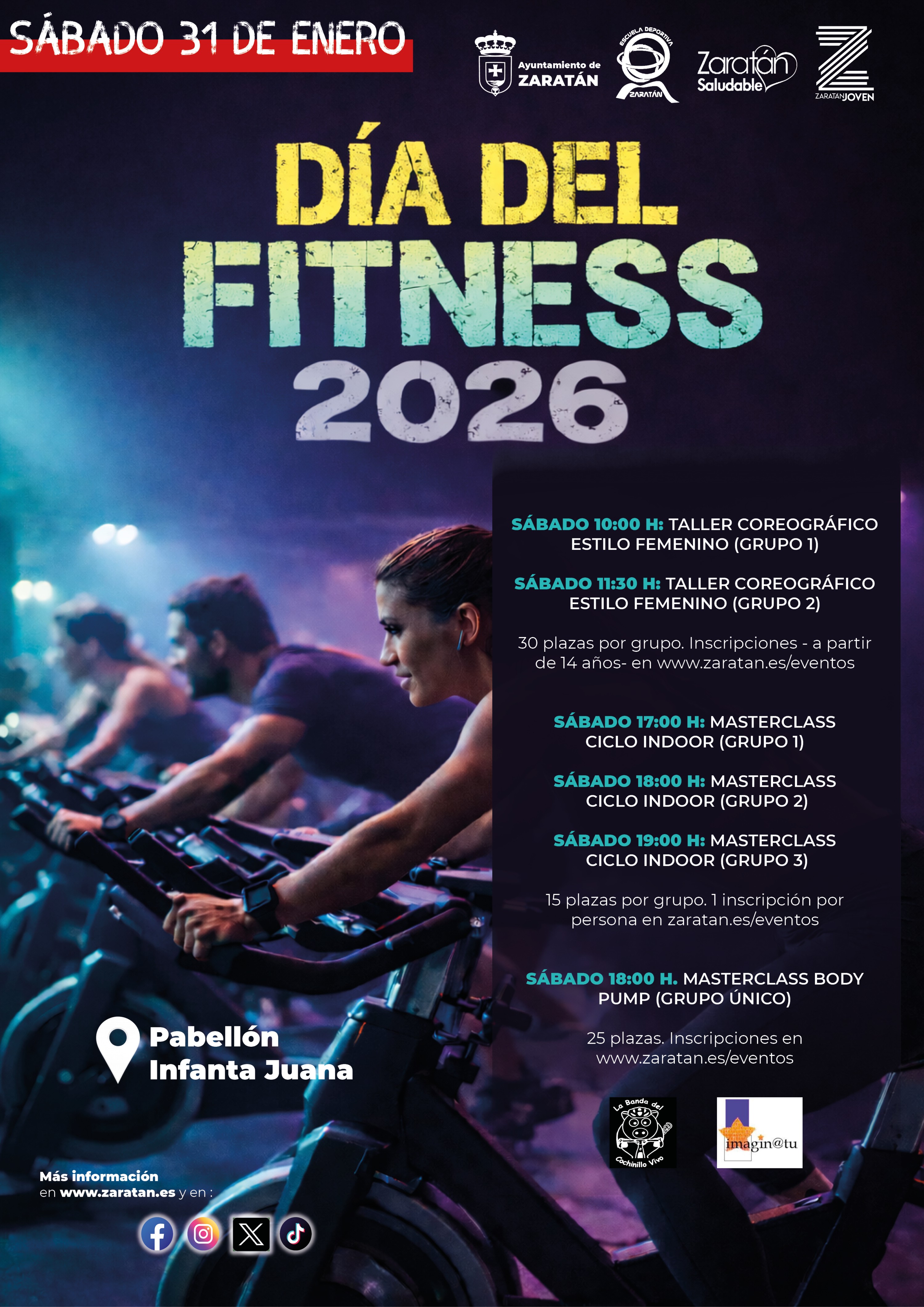 SÁBADO 17:00 h MASTERCLASS CICLO INDOOR (GRUPO 1)