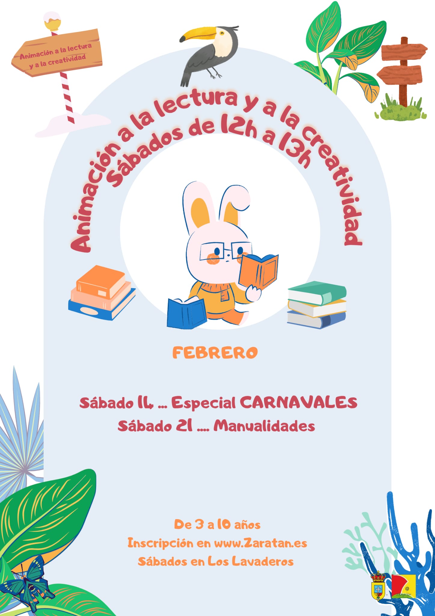 Animación a la lectura y a la creatividad - Sábado 14 de febrero (Especial Carnavales)