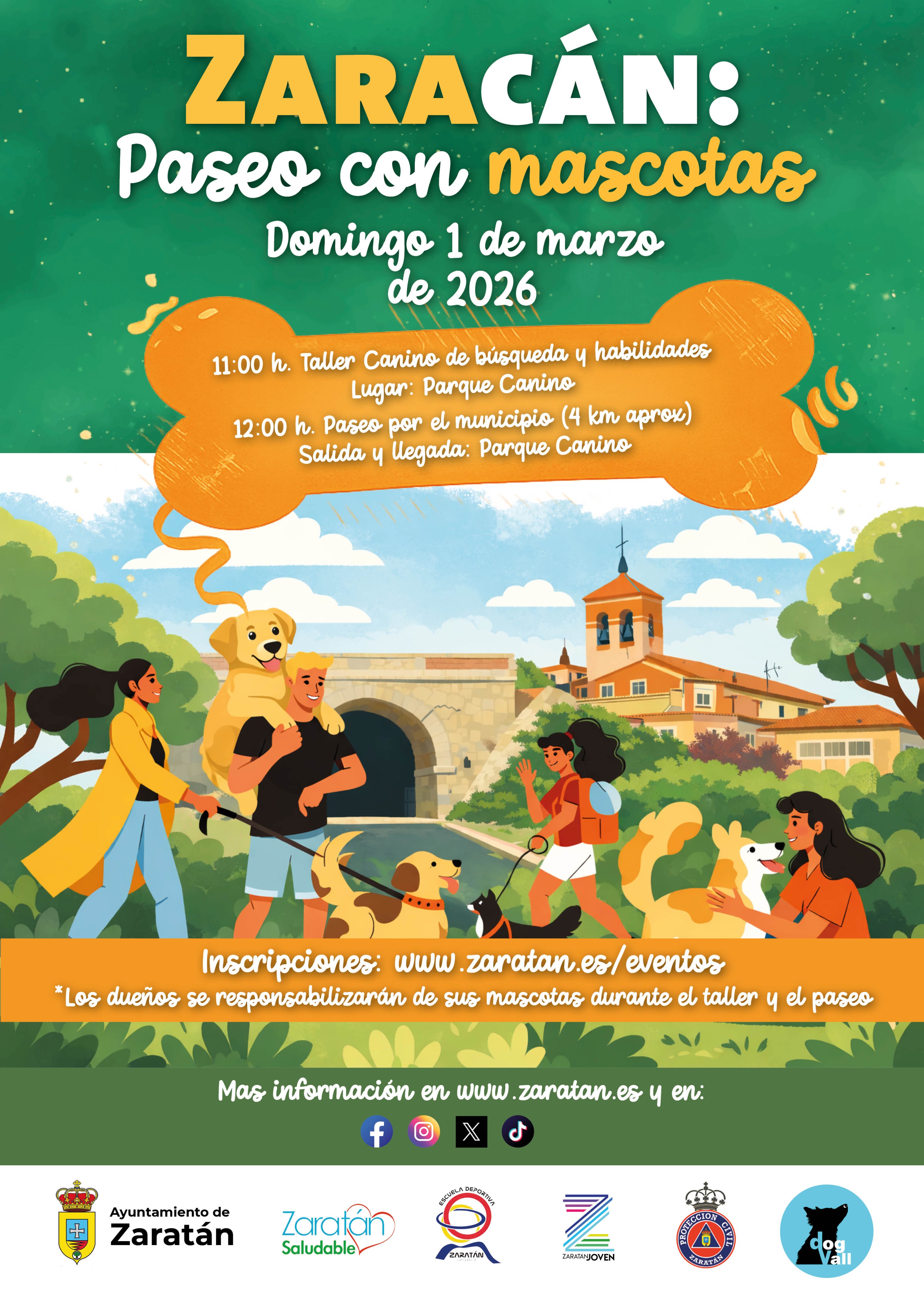 Zaracán: Paseo con mascotas 2026 (Taller canino de búsqueda y habilidades)