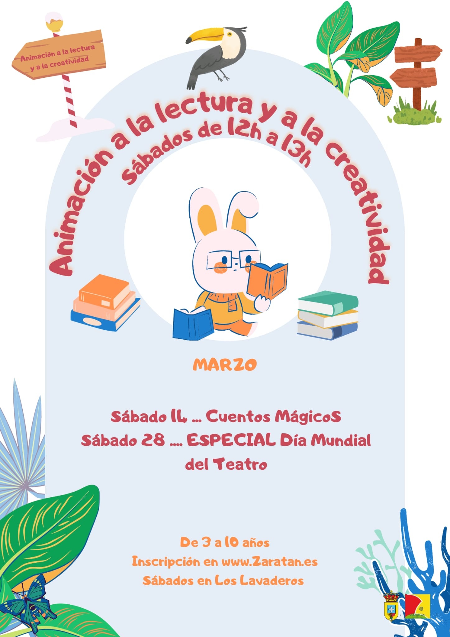 Animación a la lectura y a la creatividad - Sábado 28 de marzo (Especial Día Mundial del Teatro)