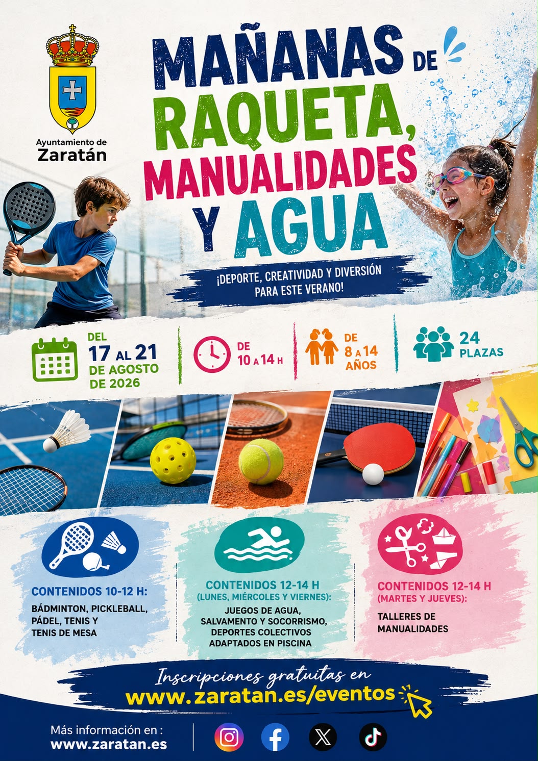 Mañanas de Raqueta, Manualidades y Agua